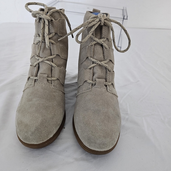 Sorel Evie Lace-Up Wedge Boots Women's Size 8 Waterproof Suede - Picture 9 of 13